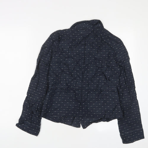 Seasalt Womens Blue Polka Dot Jacket Size 10 Button
