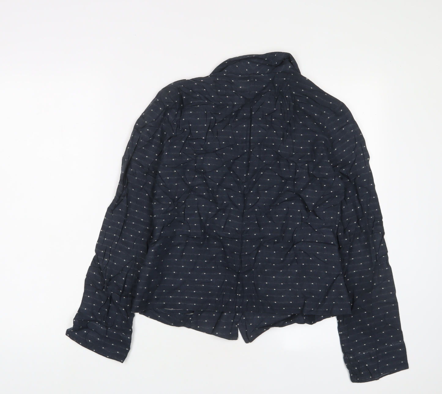 Seasalt Womens Blue Polka Dot Jacket Size 10 Button
