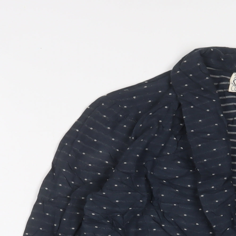 Seasalt Womens Blue Polka Dot Jacket Size 10 Button