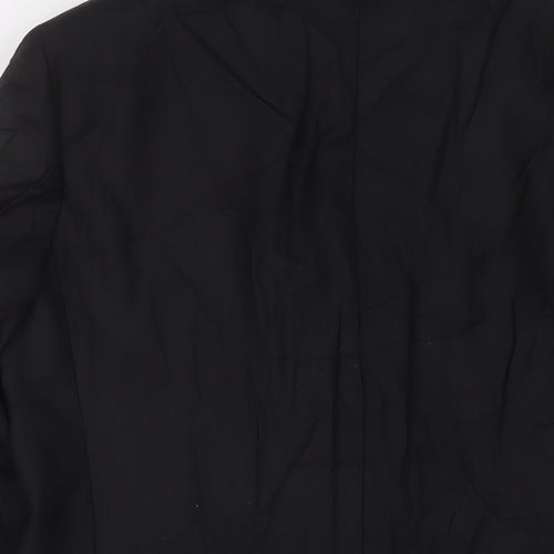 Wallass Mens Black Wool Jacket Suit Jacket Size 40 Regular