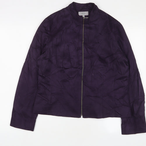 Marks and Spencer Womens Purple Jacket Size 18 Zip