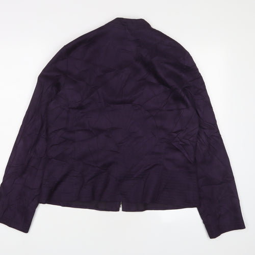 Marks and Spencer Womens Purple Jacket Size 18 Zip