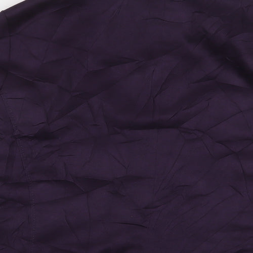 Marks and Spencer Womens Purple Jacket Size 18 Zip