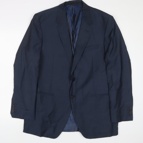Autograph Mens Blue Wool Jacket Suit Jacket Size 44 Regular