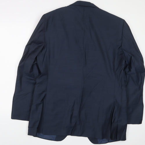 Autograph Mens Blue Wool Jacket Suit Jacket Size 44 Regular