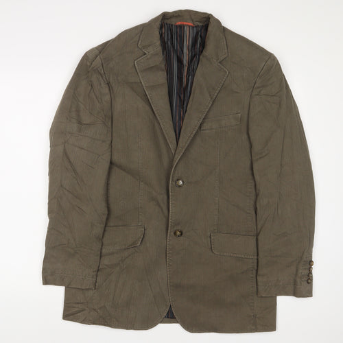Bush Mens Brown Cotton Jacket Suit Jacket Size 38 Regular