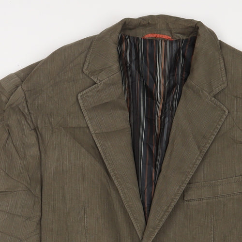 Bush Mens Brown Cotton Jacket Suit Jacket Size 38 Regular