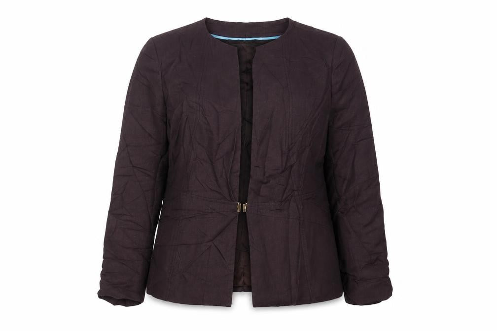 Front view of Planet women’s brown jacket, size UK 16