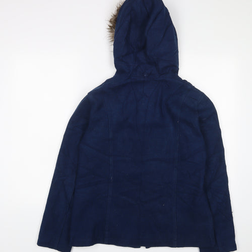 Marks and Spencer Womens Blue Jacket Coat Size 12 Zip