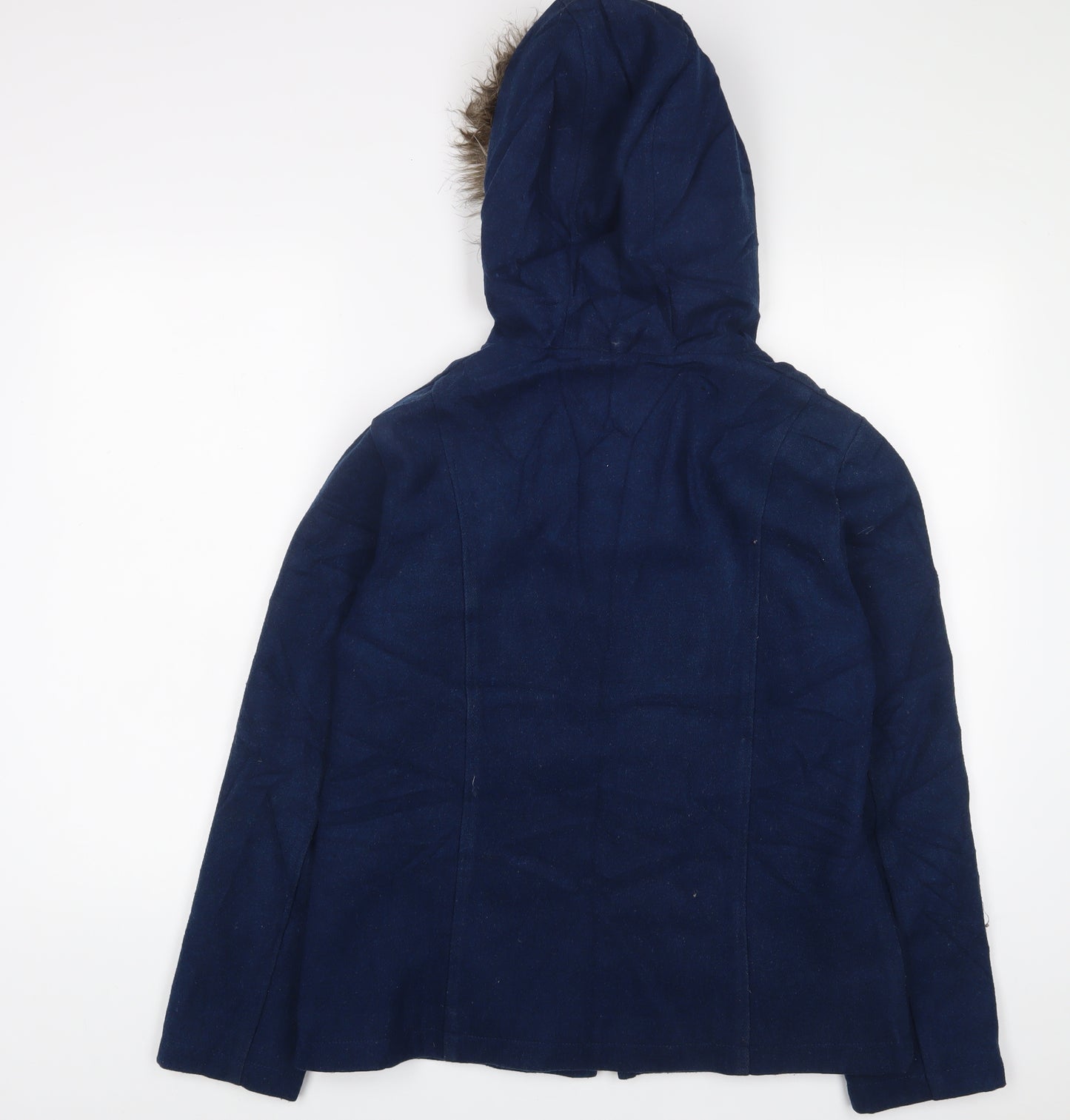 Marks and Spencer Womens Blue Jacket Coat Size 12 Zip