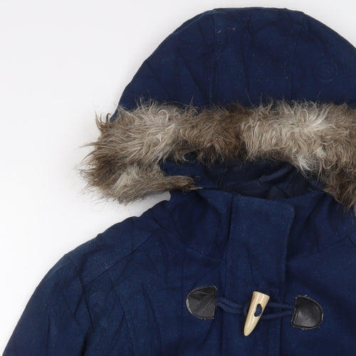 Marks and Spencer Womens Blue Jacket Coat Size 12 Zip