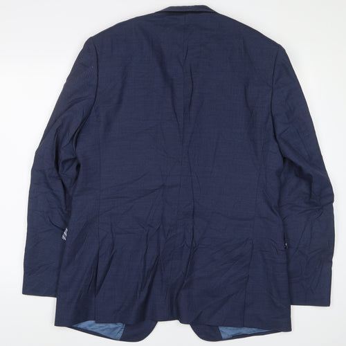 Marks and Spencer Mens Blue Wool Jacket Suit Jacket Size 42 Regular
