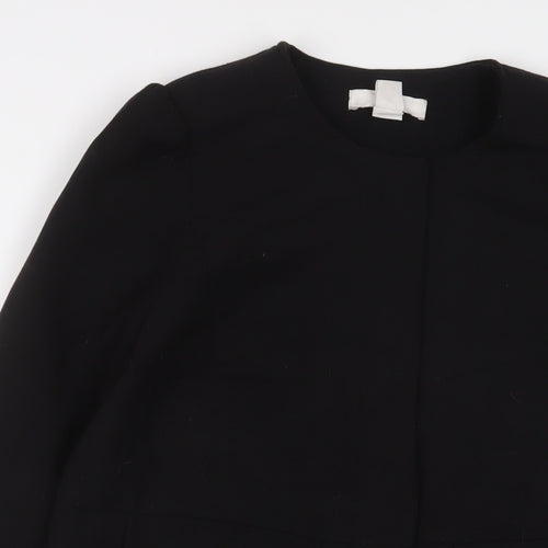 H&M Womens Black Jacket Size 10 Button