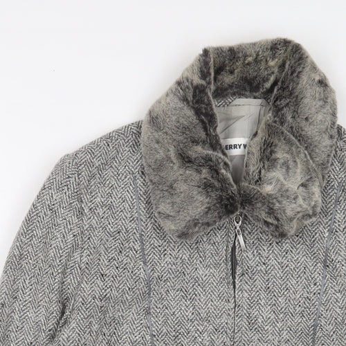 Gerry Weber Womens Grey Jacket Size 12 Zip