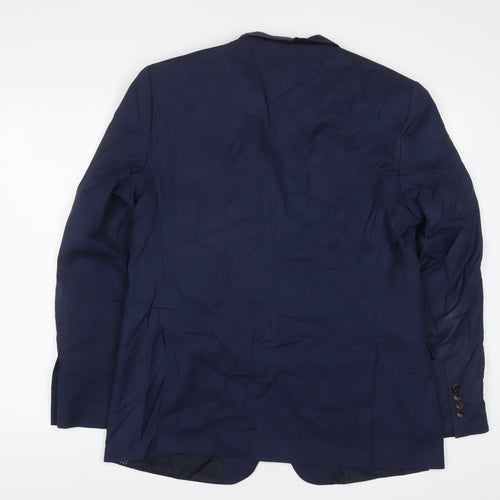 Marks and Spencer Mens Blue Polyester Jacket Suit Jacket Size 42 Regular