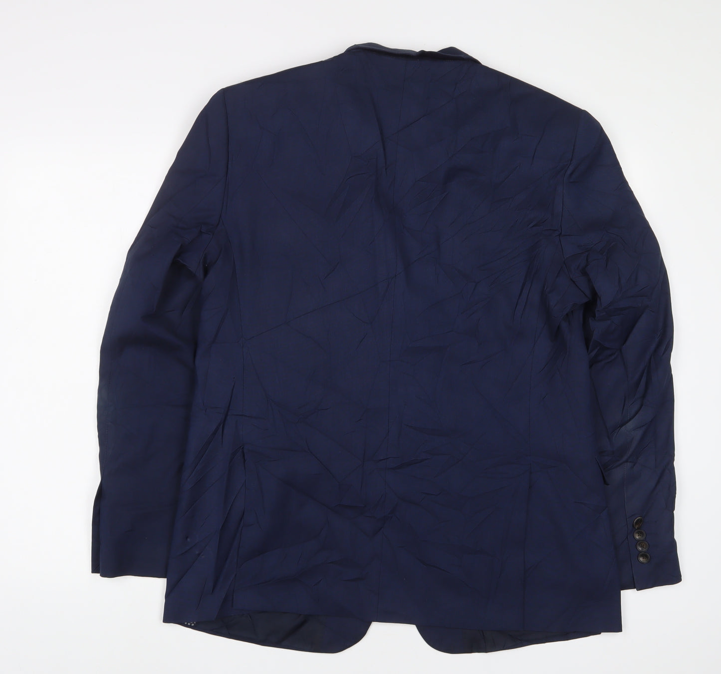 Marks and Spencer Mens Blue Polyester Jacket Suit Jacket Size 42 Regular