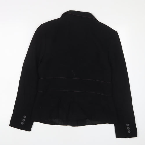 Phase Eight Womens Black Jacket Blazer Size 14 Button