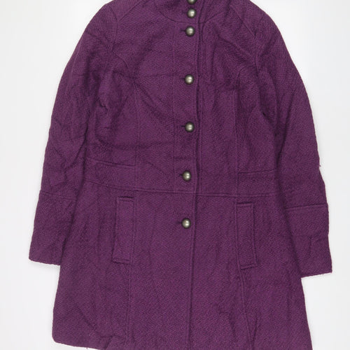 La Redoute Womens Purple Overcoat Coat Size 12 Button