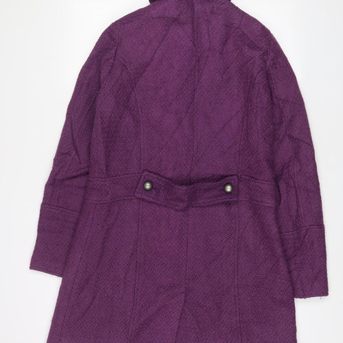 La Redoute Womens Purple Overcoat Coat Size 12 Button