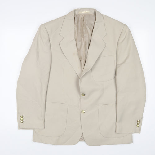 Cheers Mens Beige Polyester Jacket Suit Jacket Size 40 Regular