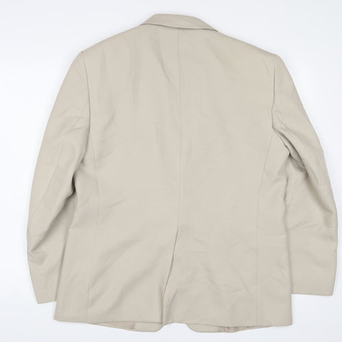 Cheers Mens Beige Polyester Jacket Suit Jacket Size 40 Regular
