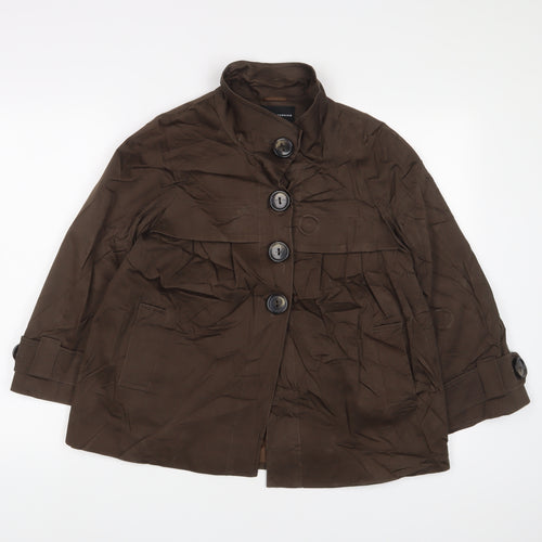 Dorothy Perkins Womens Brown Jacket Size 14 Button