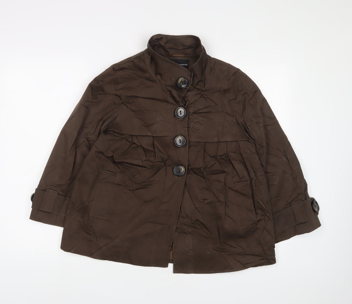 Dorothy Perkins Womens Brown Jacket Size 14 Button