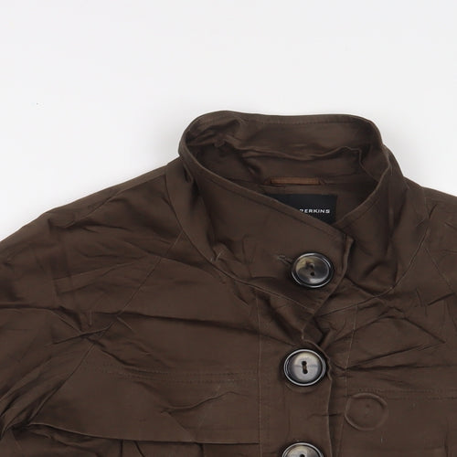 Dorothy Perkins Womens Brown Jacket Size 14 Button
