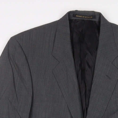 Marks and Spencer Mens Grey Wool Jacket Suit Jacket Size 40 Regular