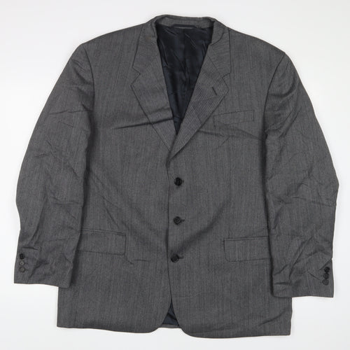 James Barry Mens Grey Wool Jacket Suit Jacket Size 44 Regular