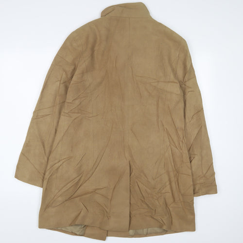 Lady Line Womens Beige Overcoat Coat Size 12 Button - Pockets