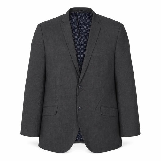 Front view of Next men’s grey polyester jacket suit jacket, size 46, regular