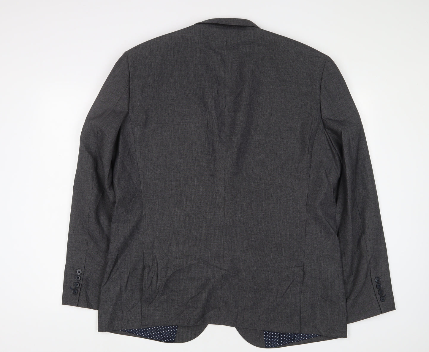NEXT Mens Grey Polyester Jacket Suit Jacket Size 46 Regular