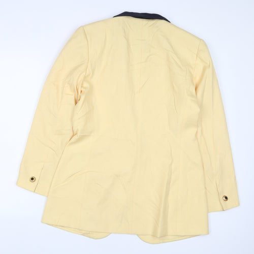 Kasper Womens Yellow Jacket Blazer Size 8 Button