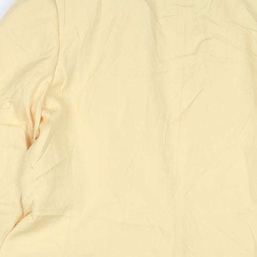 Kasper Womens Yellow Jacket Blazer Size 8 Button