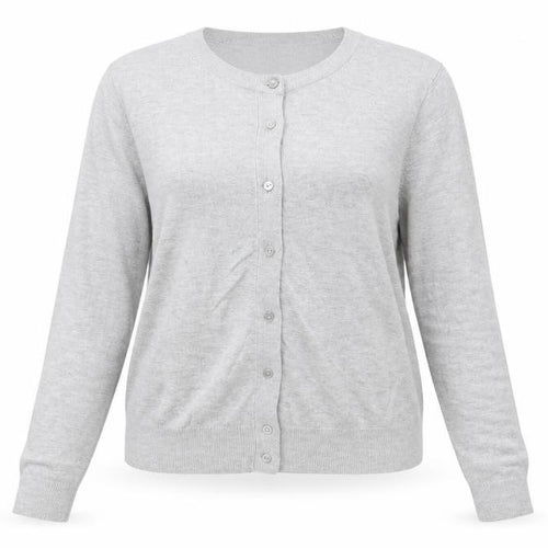 Marks and Spencer Womens Grey Round Neck Viscose Cardigan Jumper Size 14
