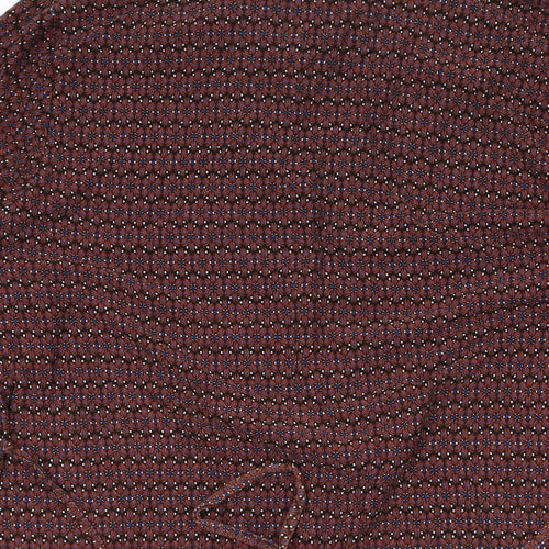 Per Una Womens Orange Geometric Viscose Basic Blouse Size 16 V-Neck