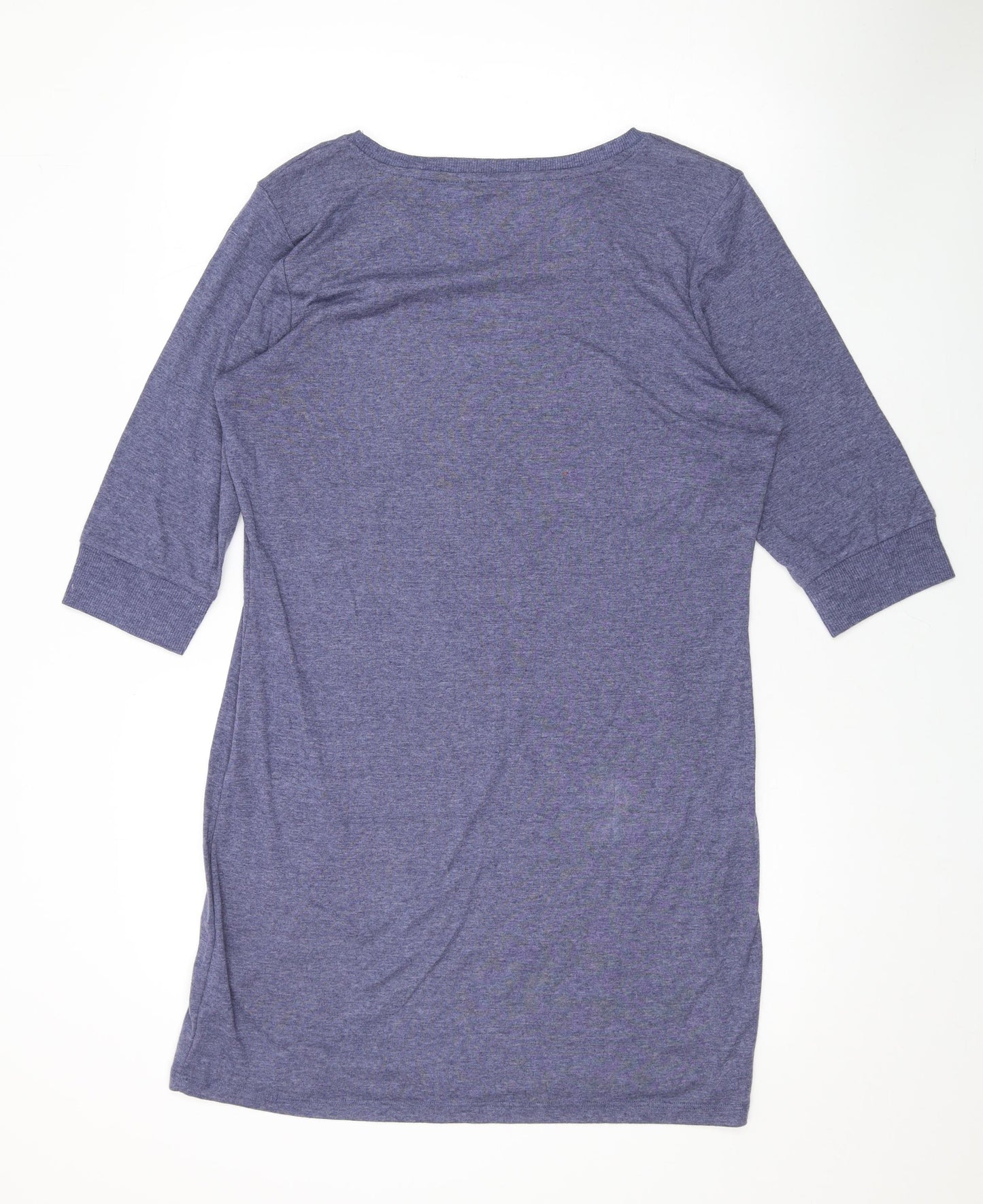 Marks and Spencer Womens Blue Polyester Basic T-Shirt Size 18 Round Neck