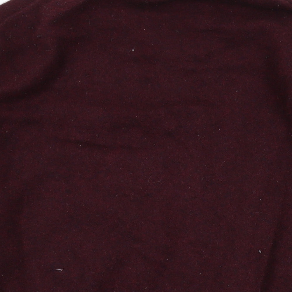 John Lewis Mens Red Round Neck Cashmere Pullover Jumper Size M Long Sleeve