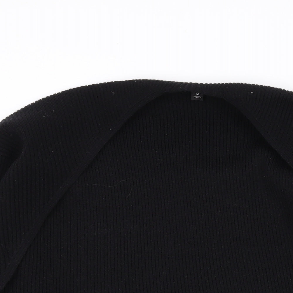 NEXT Womens Black V-Neck Acrylic Shrug Jumper Size M