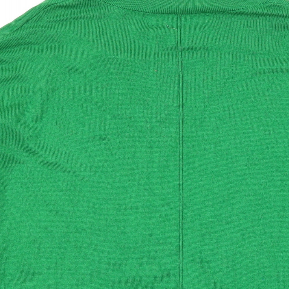NEXT Womens Green V-Neck Viscose Pullover Jumper Size XS