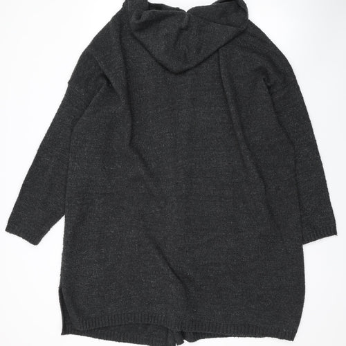 Yours Womens Grey V-Neck Acrylic Cardigan Jumper Size 22