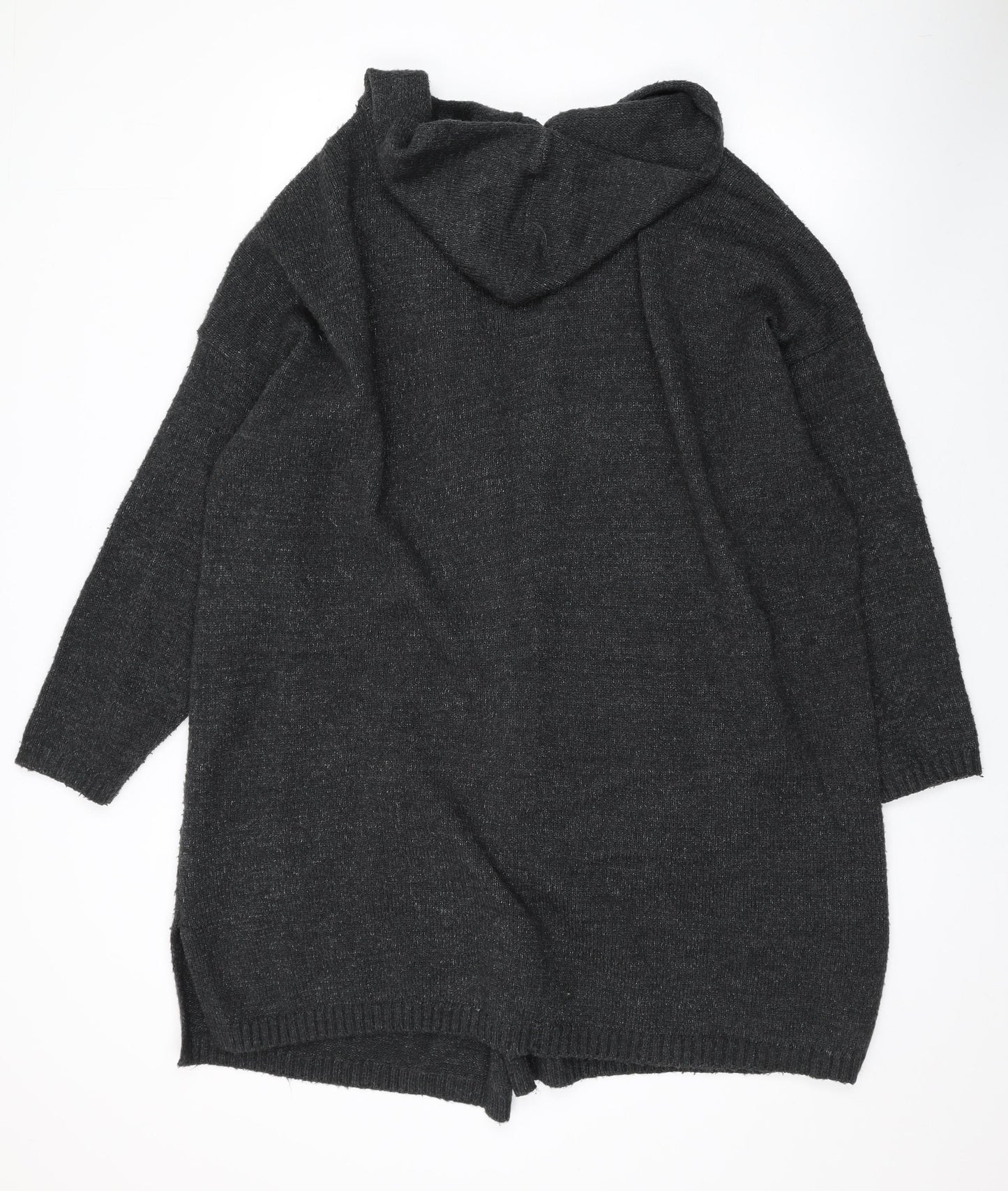 Yours Womens Grey V-Neck Acrylic Cardigan Jumper Size 22