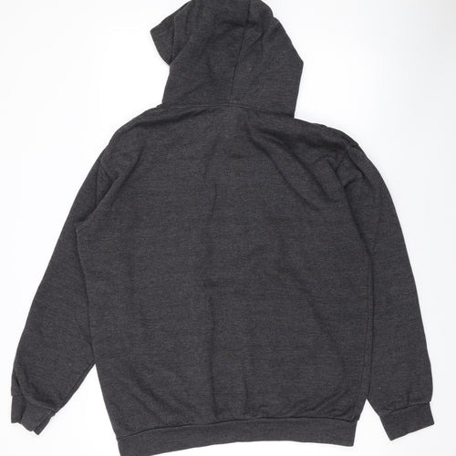 Stars & Stripes Mens Grey Polyester Pullover Hoodie Size L