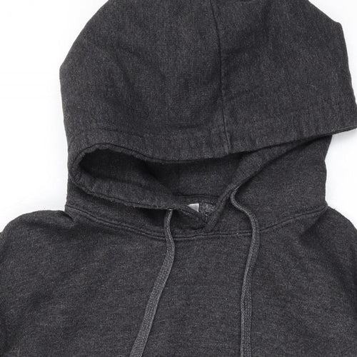Stars & Stripes Mens Grey Polyester Pullover Hoodie Size L