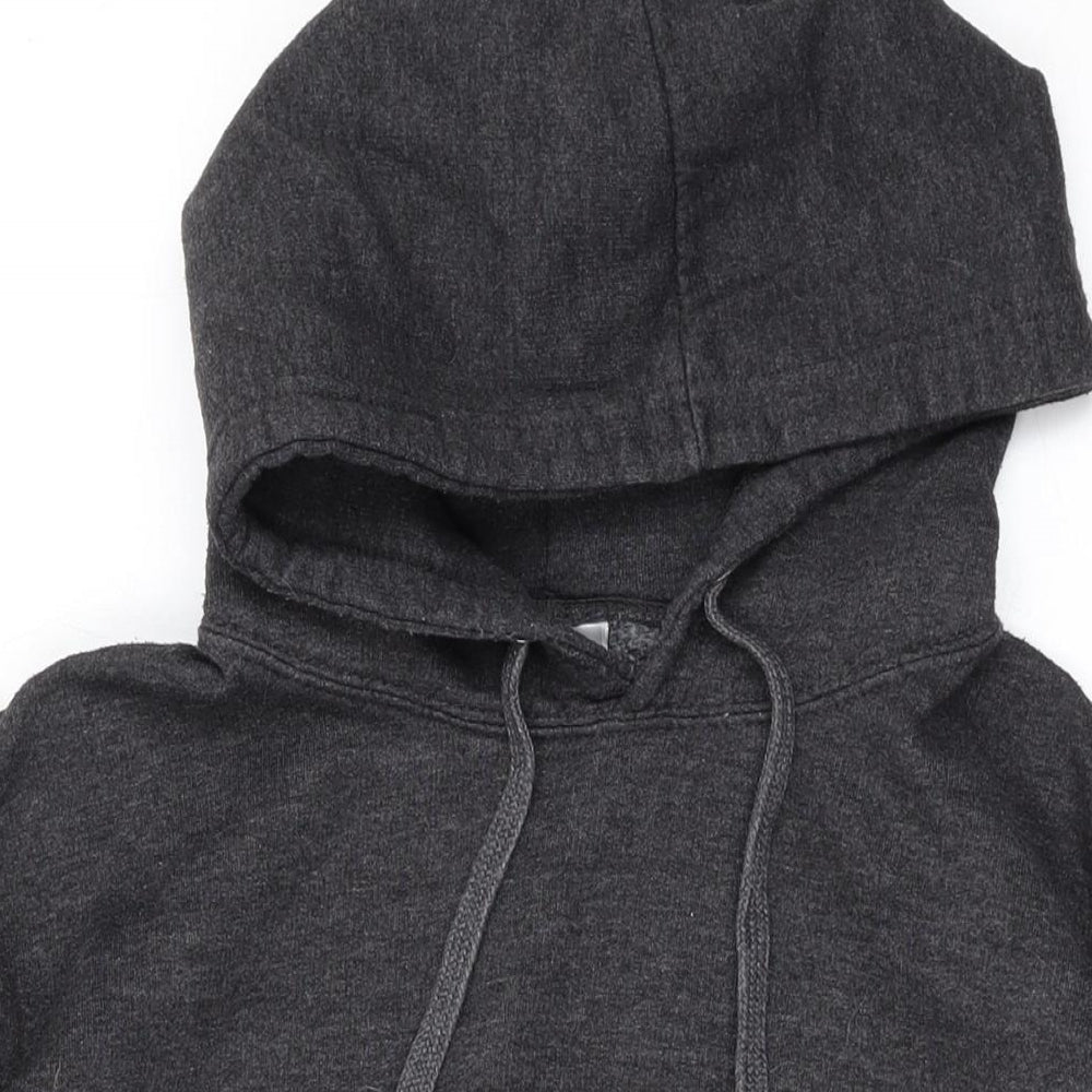 Stars & Stripes Mens Grey Polyester Pullover Hoodie Size L