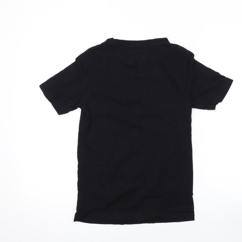 Mojang Boys Black Cotton Basic T-Shirt Size 11-12 Years Round Neck Pullover - Minecraft