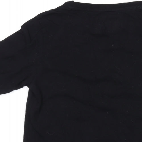 Mojang Boys Black Cotton Basic T-Shirt Size 11-12 Years Round Neck Pullover - Minecraft