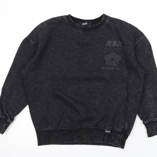Ripstop Womens Grey Cotton Pullover Sweatshirt Size S Pullover