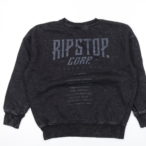 Ripstop Womens Grey Cotton Pullover Sweatshirt Size S Pullover